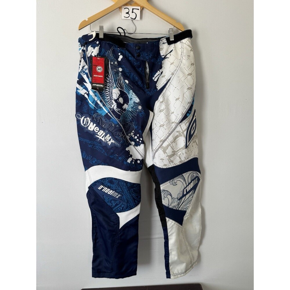 O'Neal Mayhem MX Motocross Pants Men's Size 40 Blue White NEW WITH TAGS